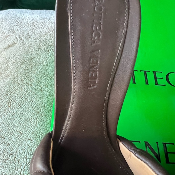 Bottega Veneta lido Quilted Leather Mules Dark brown size 37 IN BOX and DUST BAG - Picture 10 of 11